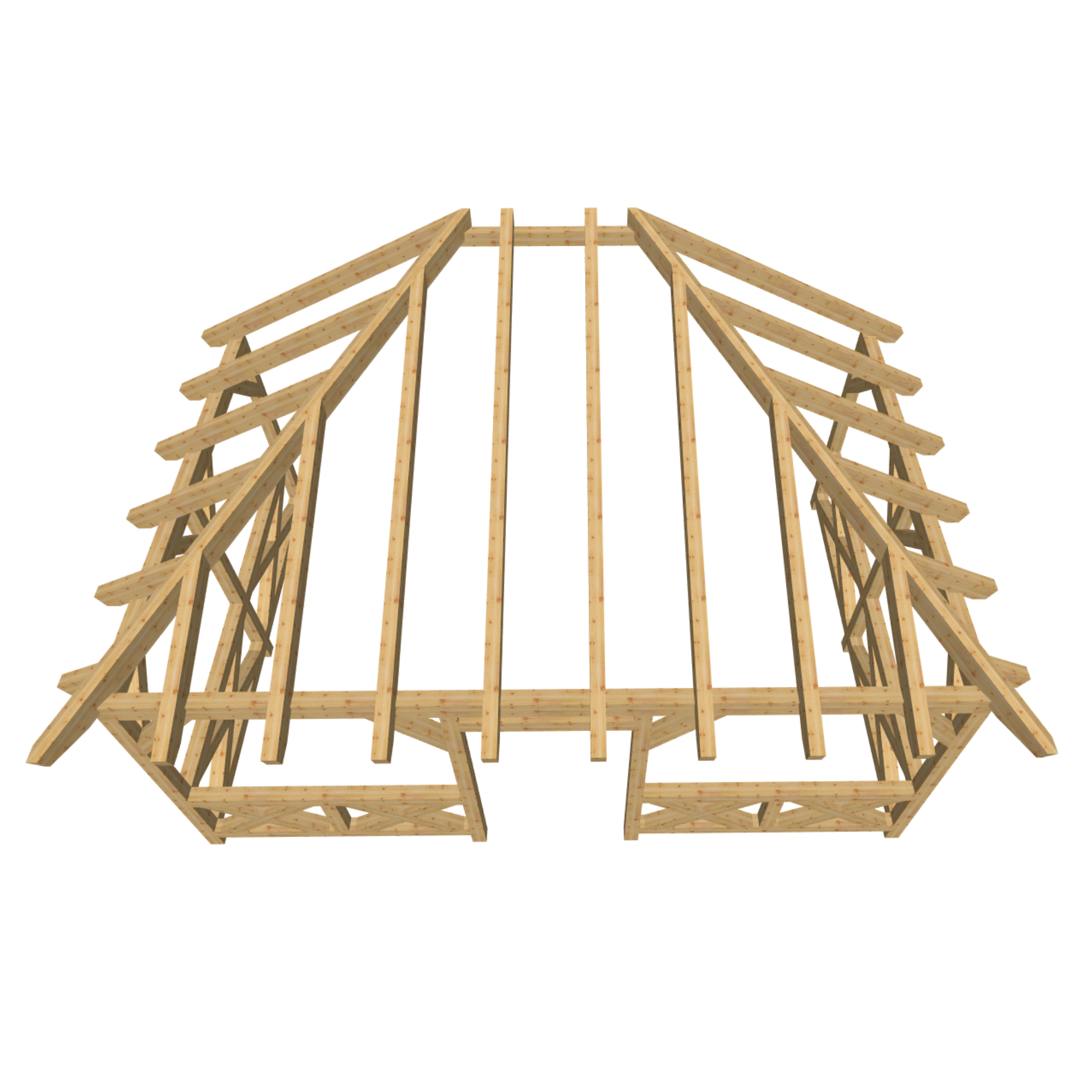 Bauplan Wand-Pergola 7 3D-Draufsicht