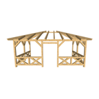 Bauplan Wand-Pergola 7 3D-Frontansicht
