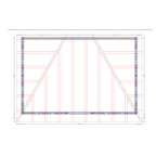 Bauplan Wand-Pergola 7 Draufsicht mit Bemaßung