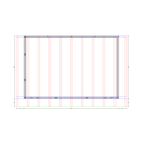 Bauplan Wand-Pergola 8 Draufsicht mit Bemaßung